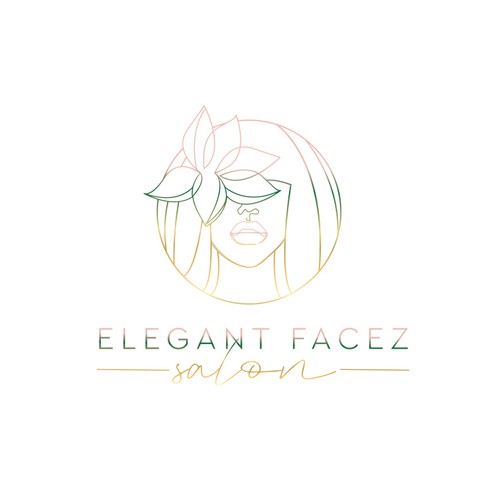 Logo with the title 'Elegant Facez Salon'