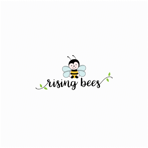 Baby design with the title 'rising bees'