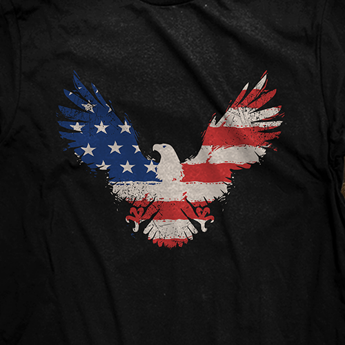 US Patriotic Eagle Guns T-shirt Sublimation Design - Buy t-shirt designs