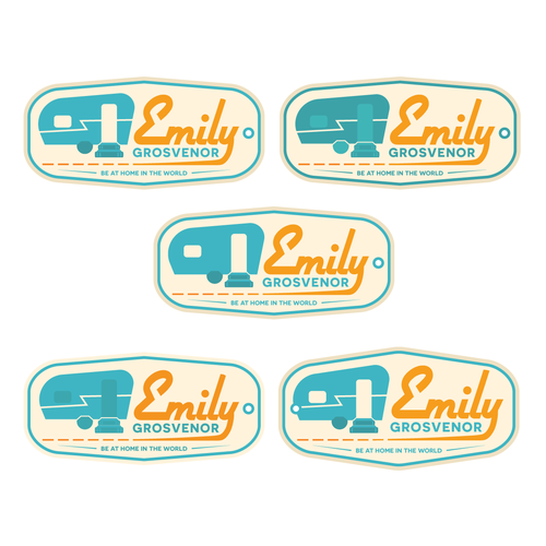 Blog brand with the title 'Vintage logo variations for travel writer'