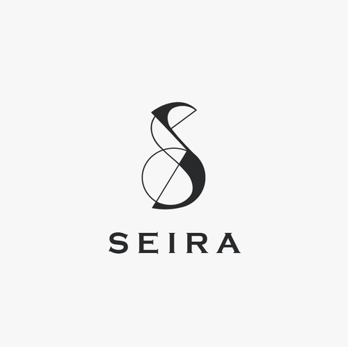 Initial logo with the title 'Geometric logo concept for Perfume brand'