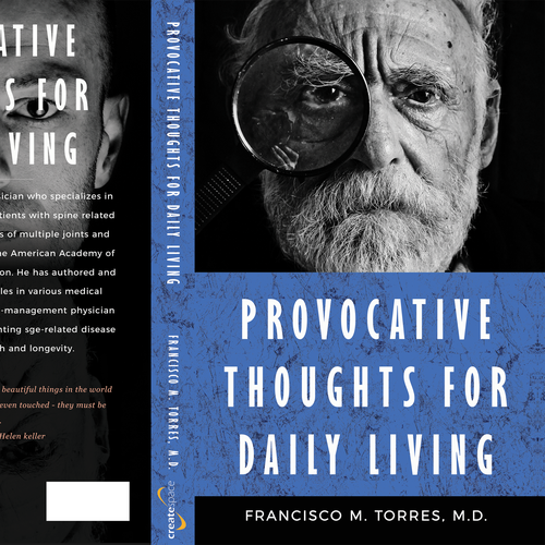 Inspirational book cover with the title 'PROVOCATIVE THOUGHTS FOR DAILY LIVING'