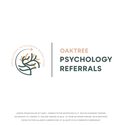 Oak tree design with the title 'Logo for psychology specialist '