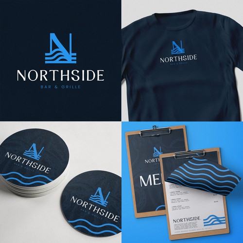 Stationery logo with the title 'Modern Branding for a Bar by the Sea'