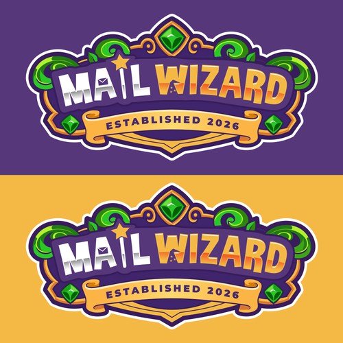 Mail design with the title 'Mail Wizard Logo'