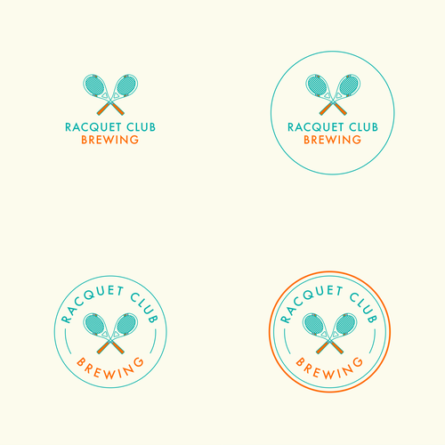 Drink logo with the title 'Racquet Club Brewing'