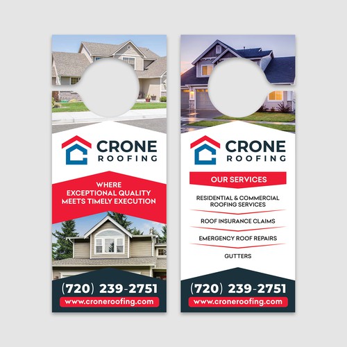 Door hanger design with the title 'Door hanger design'