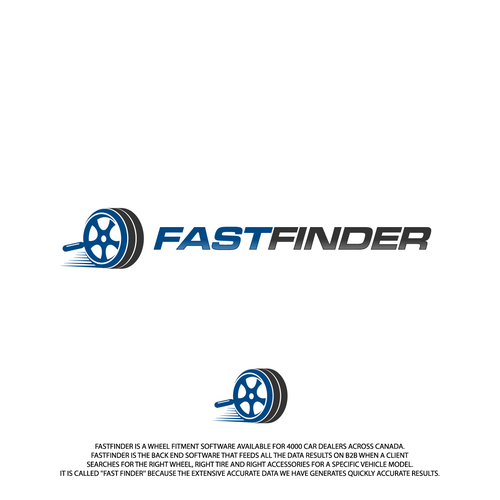 Tire logo with the title 'Logo for FastFinder'