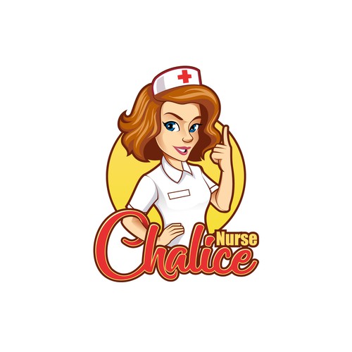 Nurse design with the title 'Female Nurse Character Mascot Logo'