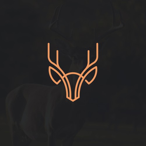 Line brand with the title 'Geometric Deer logo'