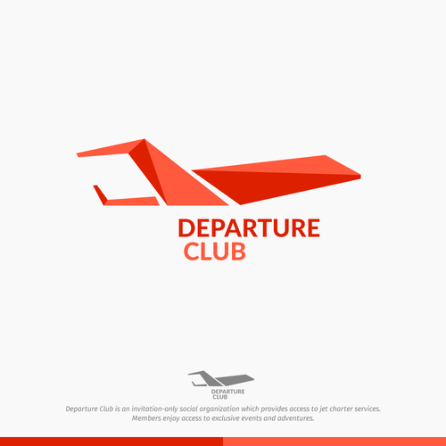 Sans serif logo with the title 'Logo concept for Private Jet Company'