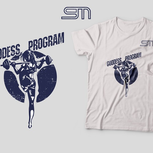 Fitness t-shirt with the title 'Design for T-shirt Fitness Program'