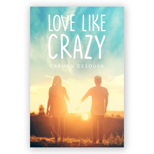 Romantic design with the title 'Book cover for a YA romance'