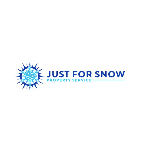 Snowflake logo with the title 'Logo design for cleaning and maintenance company.'