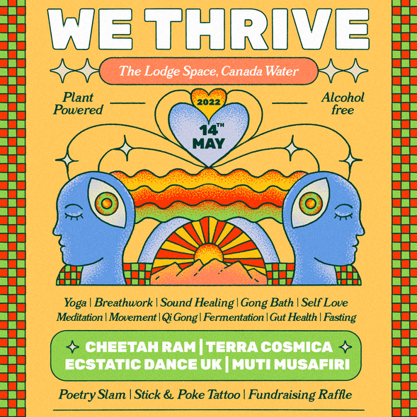 Event illustration with the title 'Together we thrive⚡️'
