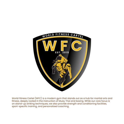 Muay thai logo with the title 'WFC Logo design'