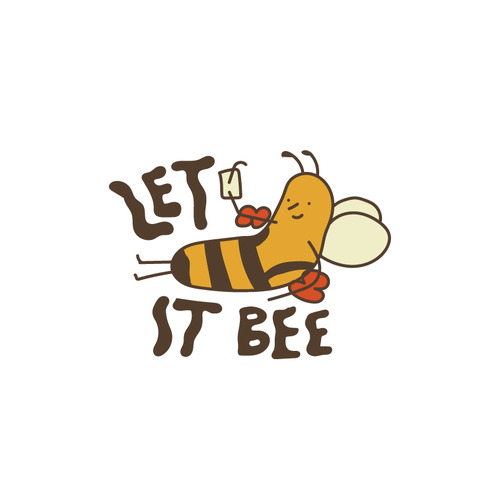 Hippie logo with the title 'Let it bee logo'