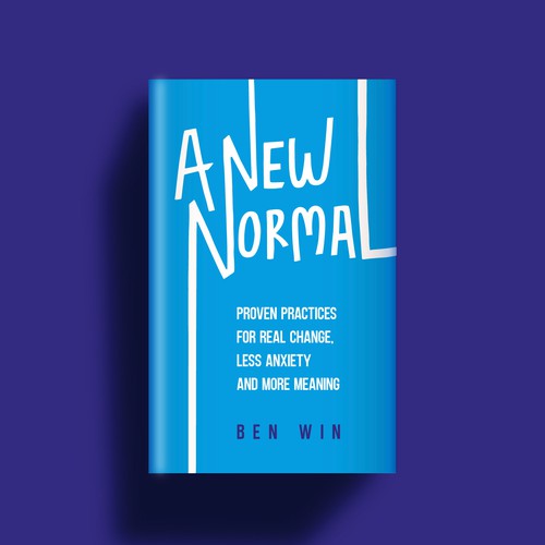 Hand-drawn book cover with the title 'A New Normal - Book Cover'