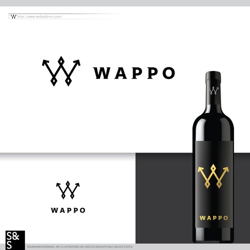 W brand with the title 'Logo for a producer of Wine'