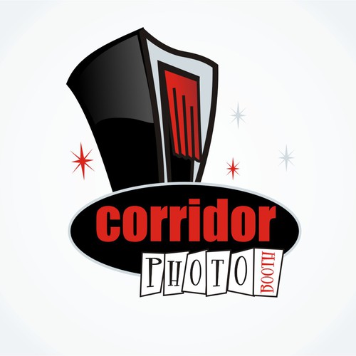 Photo booth design with the title 'Create the next logo for Corridor Photo Booths'