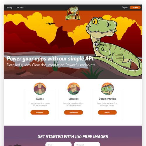 T-rex design with the title ' ModRaptor.com'