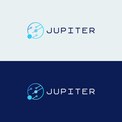 Honest logo with the title '"Jupiter" logo concept for a digital bank targeted at tech-savvy millenials'
