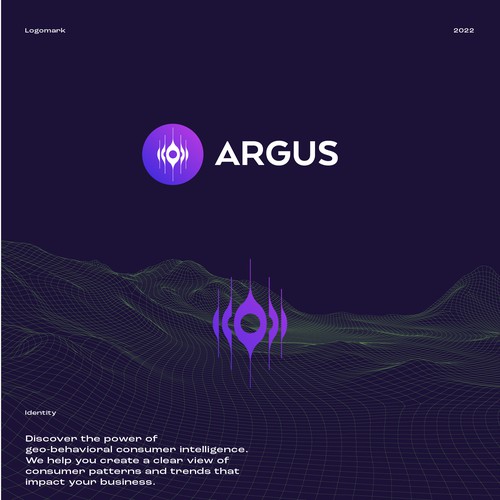 Vision design with the title 'Tech startup logo'