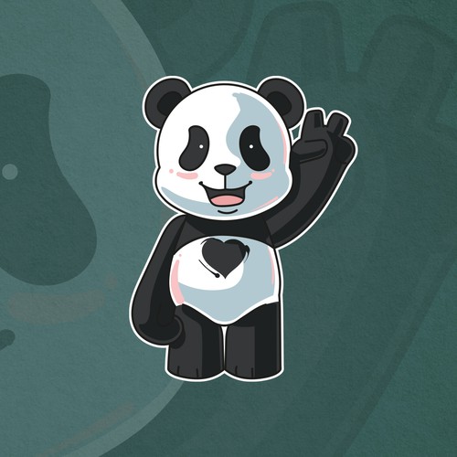 Panda design with the title 'Panda Love & Peace'