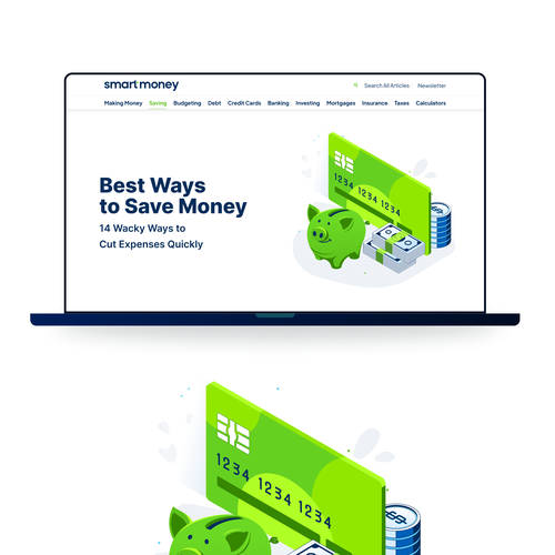 Credit card design with the title 'Smart Money Habits'
