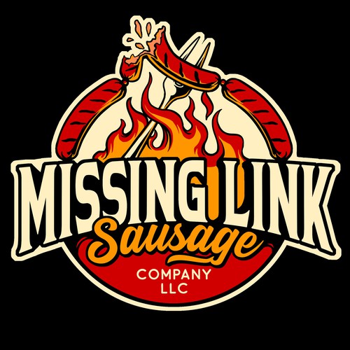 sausage logo design