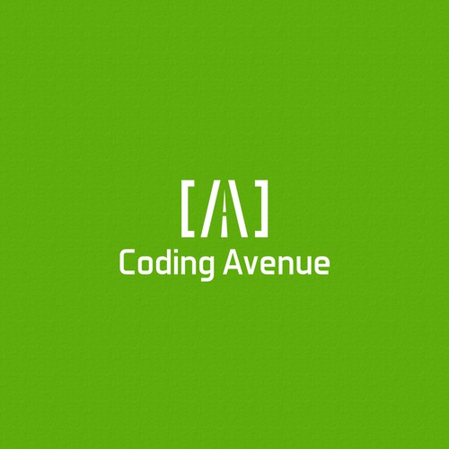 Code design with the title 'Coding avenue - Logo'