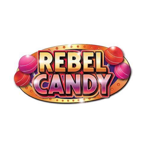 Sweet brand with the title 'candy logo design'