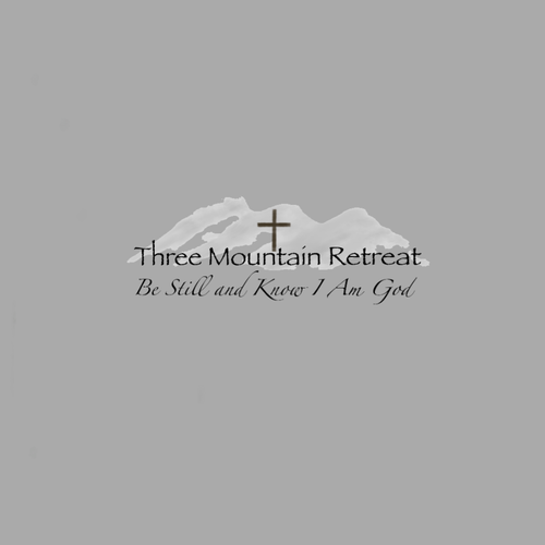 Retreat logo with the title 'Logo: Religious retreat with name and slogan'