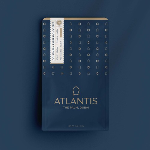 Dubai design with the title 'Packaging Design for Atlantis - 5 Star Hotel Coffee in Dubai '