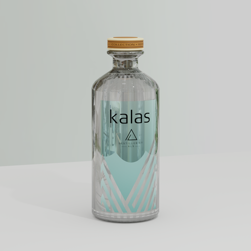 Professional packaging with the title '3D Liquor Bottle Concept'