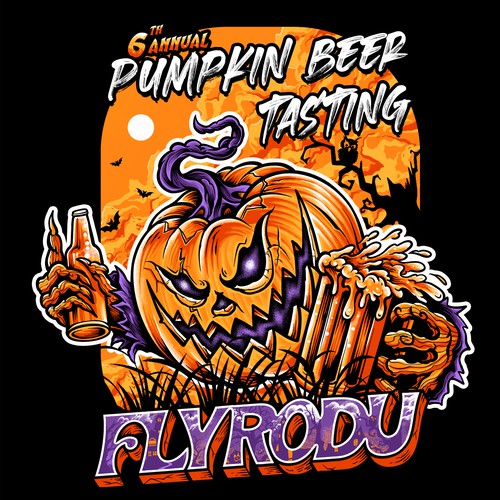 Halloween t-shirt with the title 'Pumpkin beer tasting '