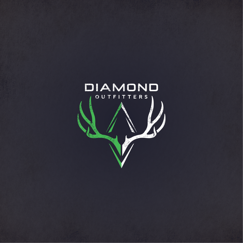 Elk design with the title 'Diamond Outfitters Logo'