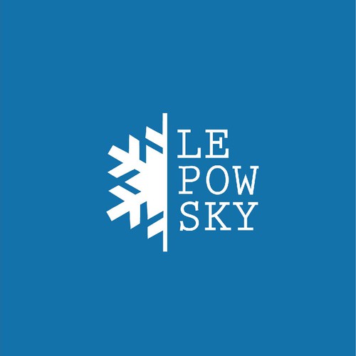 Powder design with the title 'LE POW SKY'