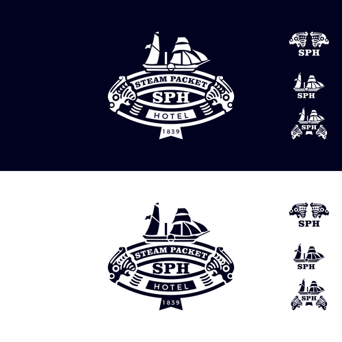 Vessel logo with the title 'Logo for a hotel'