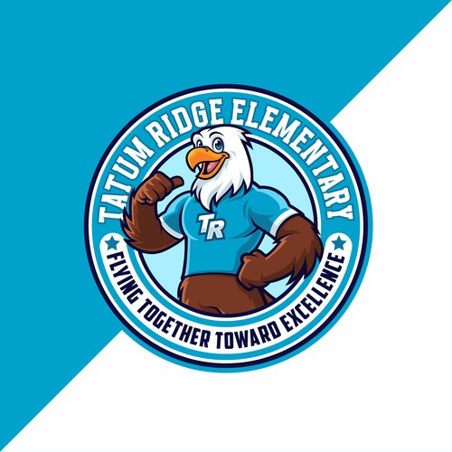 Eagle eye logo with the title 'Awesome Eagle Mascot'