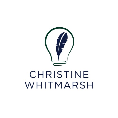 Fountain pen logo with the title 'Lightbulb-Quill Logo for a Visionary Consultant'