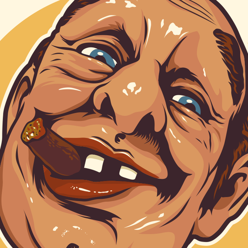 Face illustration with the title 'Huey9ball collectables'