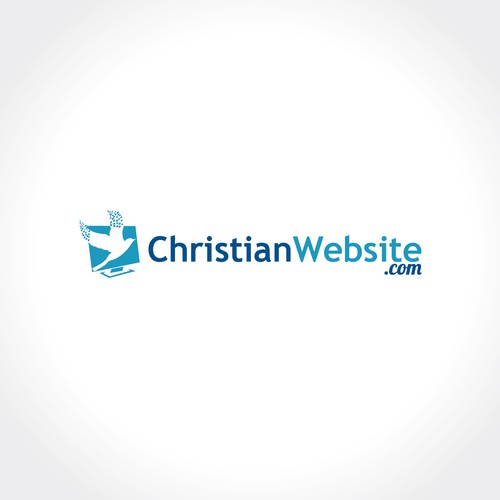 Web design logo with the title 'Log design for a  website that help people create their own Christian website.'
