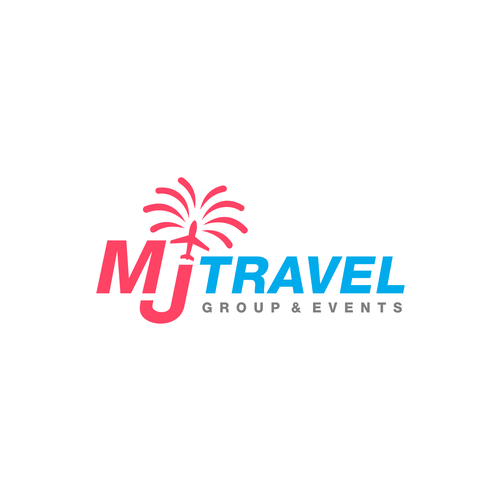 Airline and flight logo with the title 'A logo concept for a travel group company'