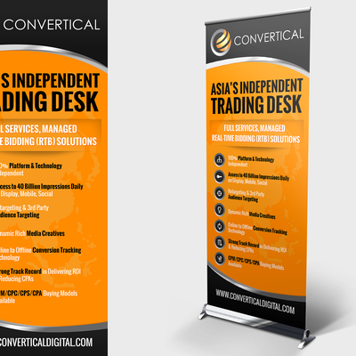 Create a Pop Up Banner design for an advertising company