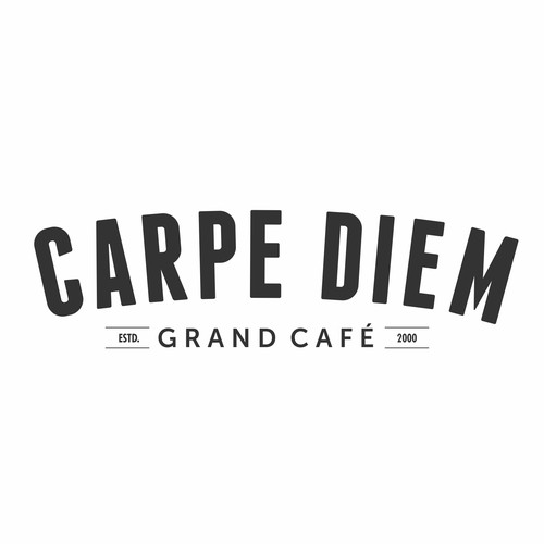 Music brand with the title 'New Brand Identity for 'Carpe Diem, Grand Café'