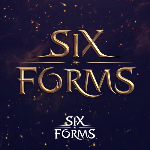 Fantasy logo with the title 'Logo design for Six Forms'