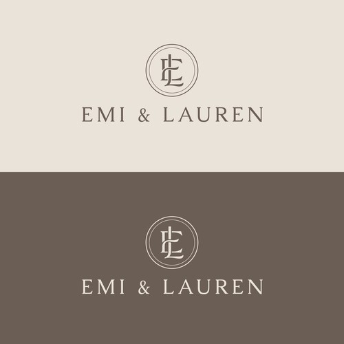 Home furnishing logo with the title 'Modern Logo Emi & Lauren'