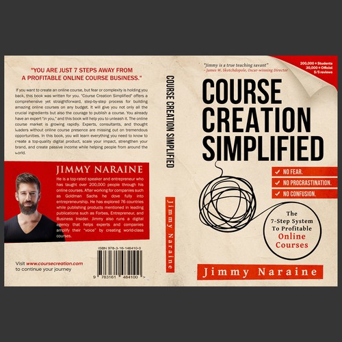 Conceptual book cover with the title 'A Minimalist Book cover for Course Creation Simplified-'