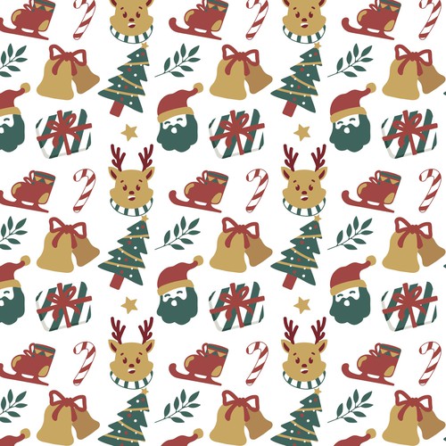 Christmas artwork with the title 'Christmas Pattern Design'